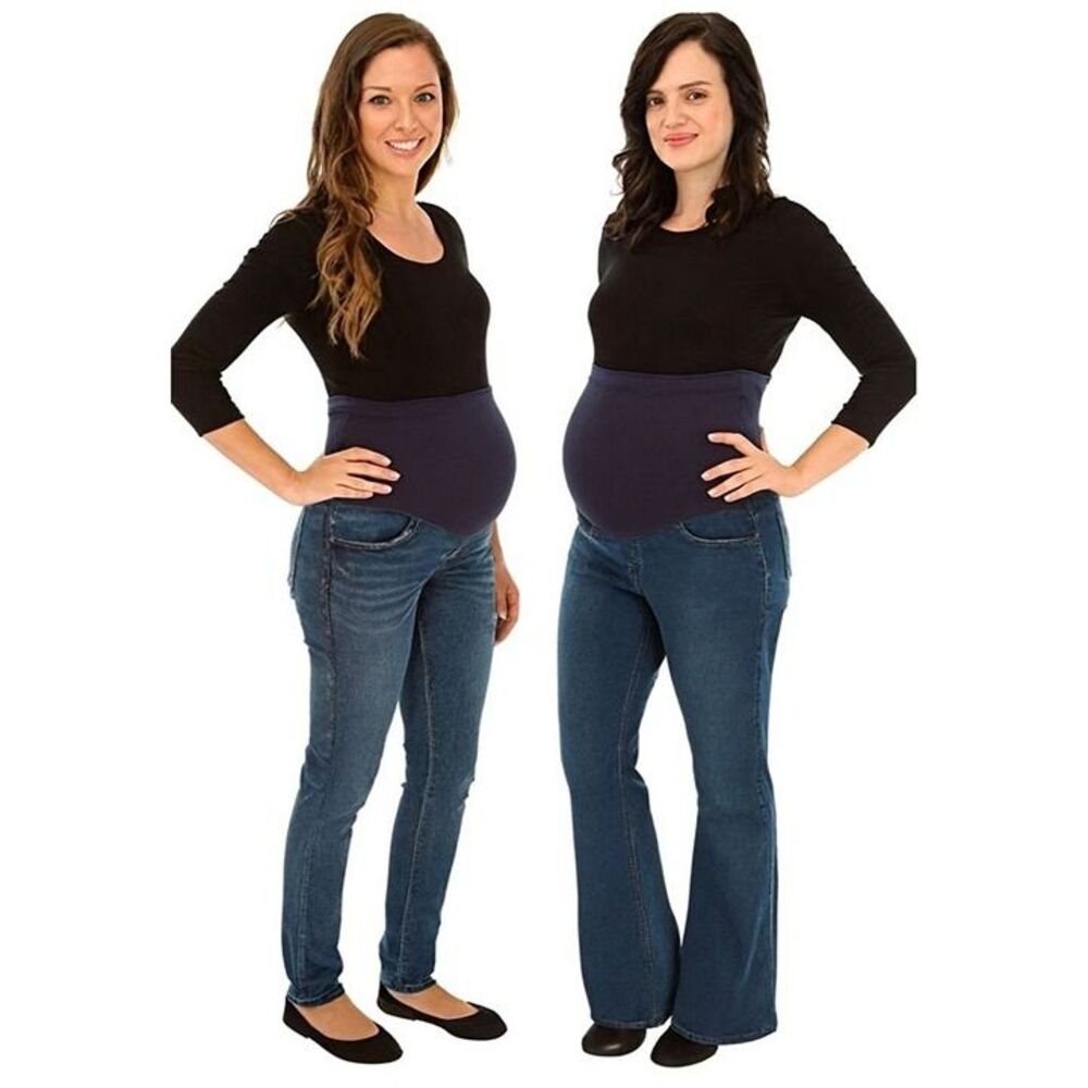Old Navy Maternity Jeans Short Skinny Full Panel Blue Wash Women's WOMAN'S 12